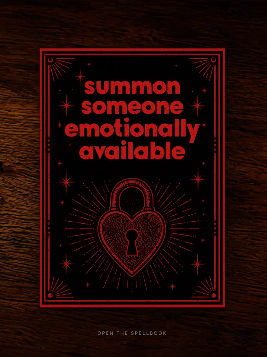 Summon Someone Emotionally Available — digital spellbook cover